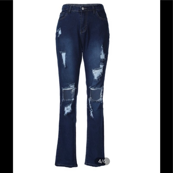 Ripped cutout skinny jeans. - Picture 4 of 7